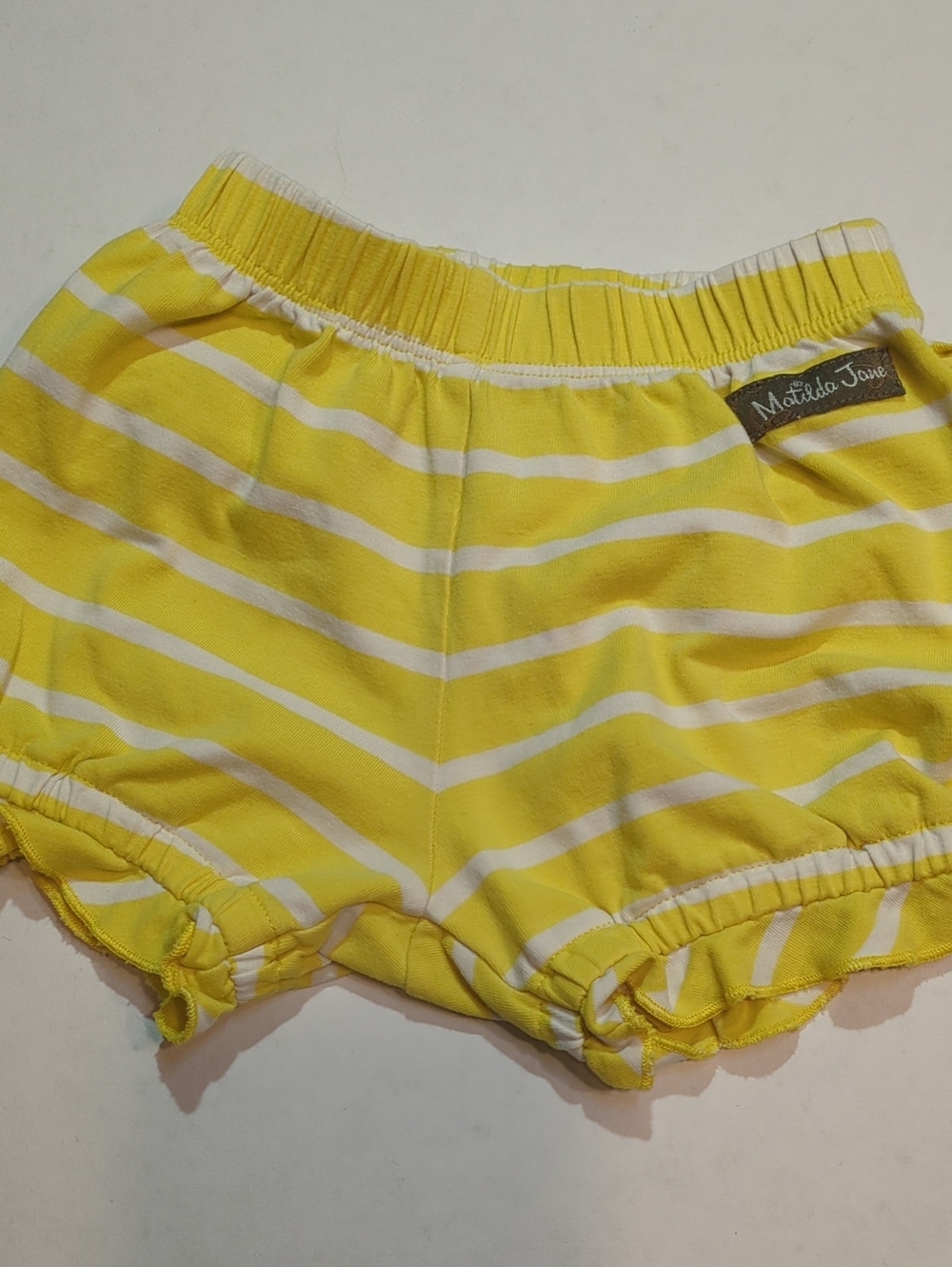 Matilda Jane Yellow and White Striped Baby Bloomers